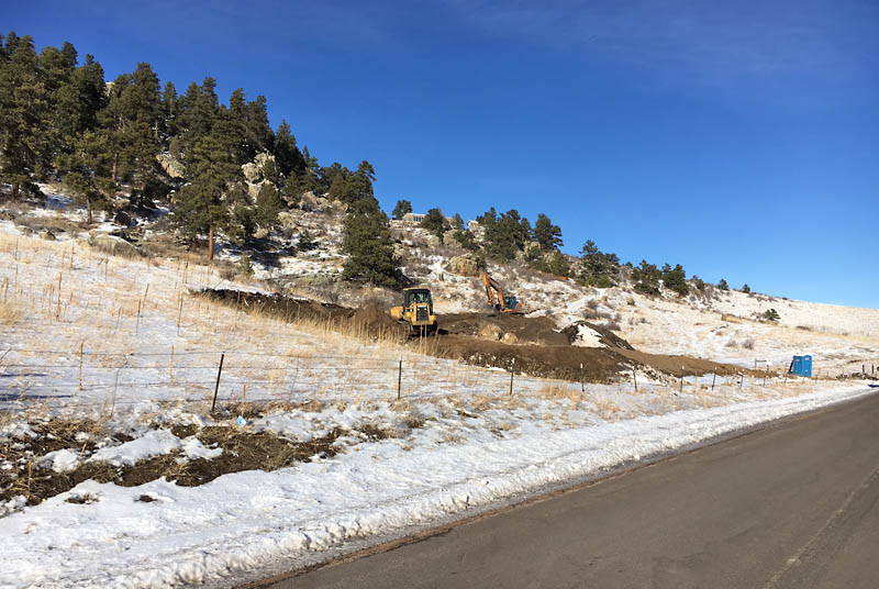 A lot of dirt from the hairpin was moved uphill to reduce the local grade to 10% or less.