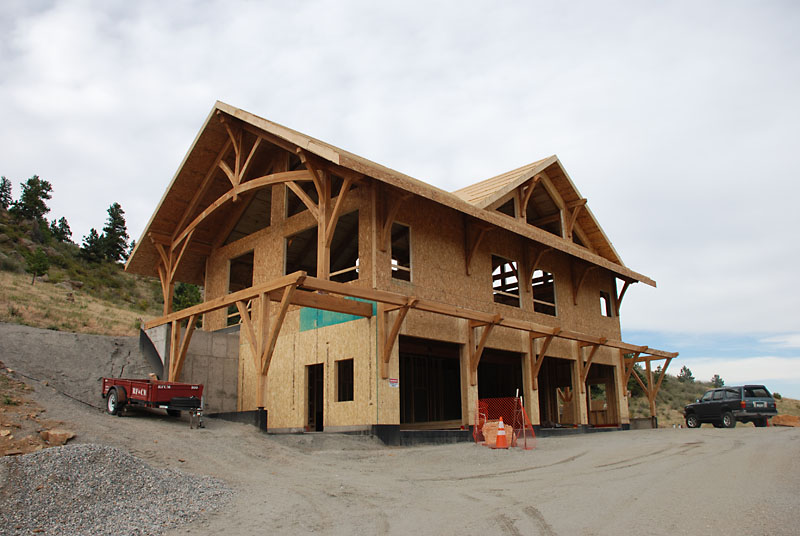 Here is a good view of the arched bent on the front porch.