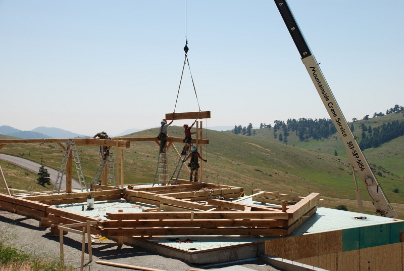 The upper plate for the loft is fitted in place.