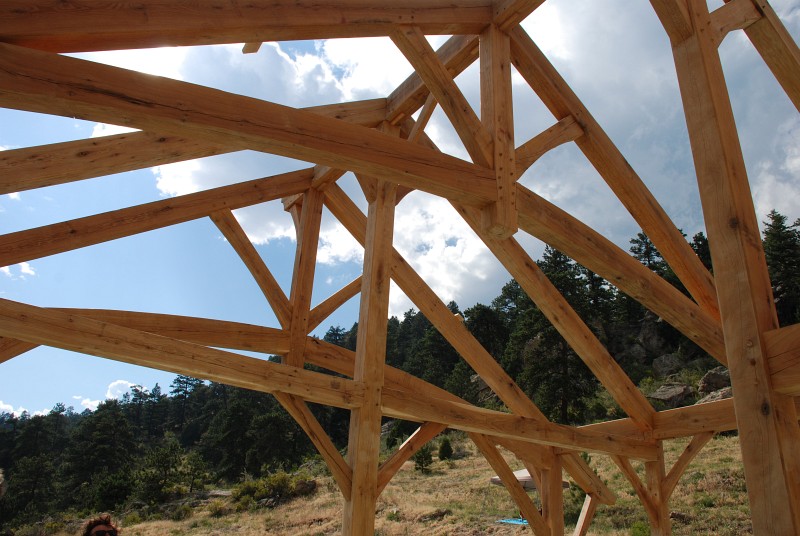 Here is a view looking northwest up through the rafters in the living room. <span class='myGreyFont'>[End of series.]</span>