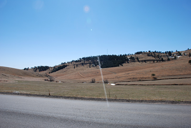 Looking to the southeast from just off the road.