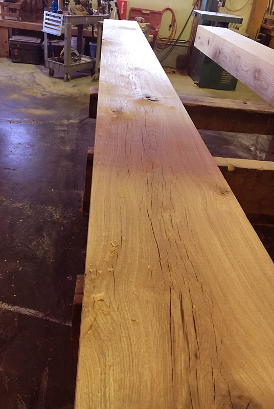 I just applied an oil finish to this timber — it really makes the grain stand out.