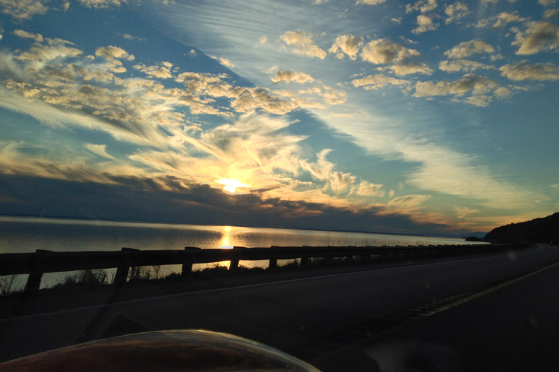 Sunset over Kenai Lake.