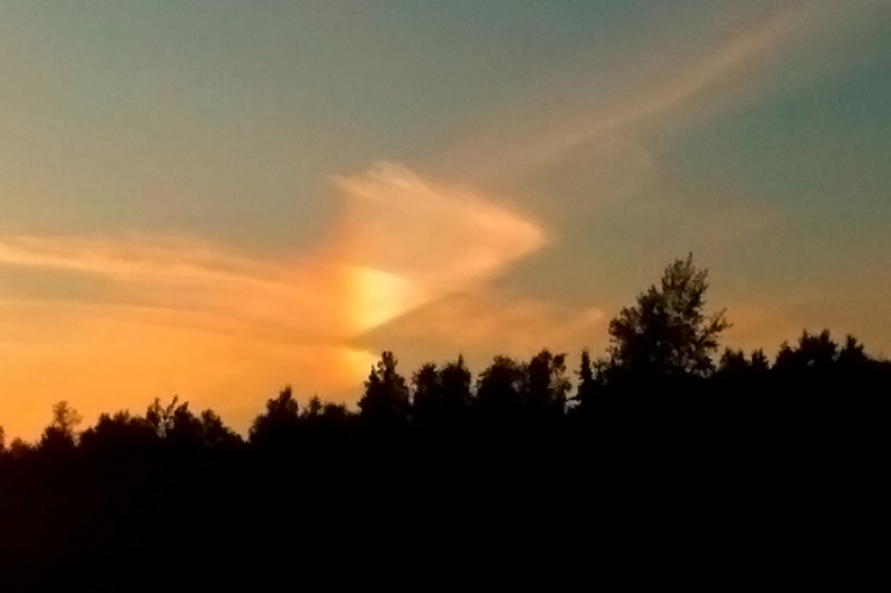 Some interesting clouds seen about 10:30 pm north of Anchorage.