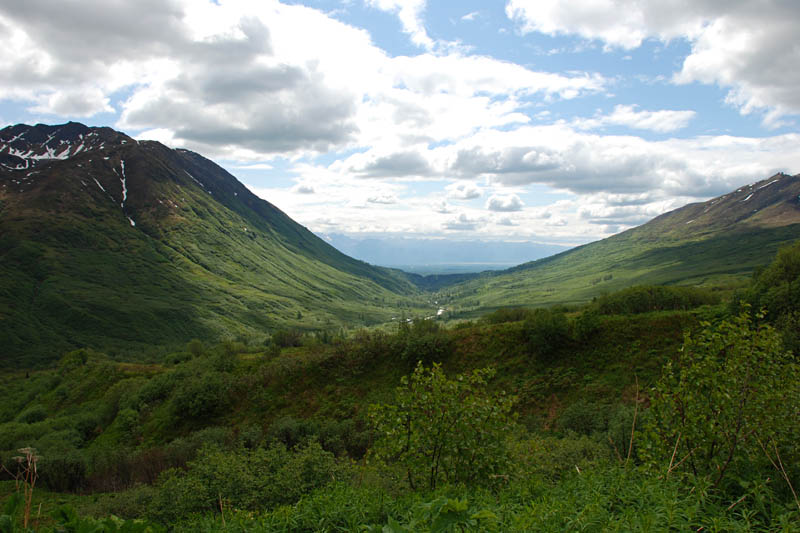 Here is a view from the mine looking back towards Palmer.