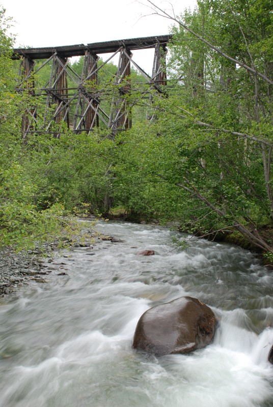 There's a footpath up to the old Gilahina Trestle.