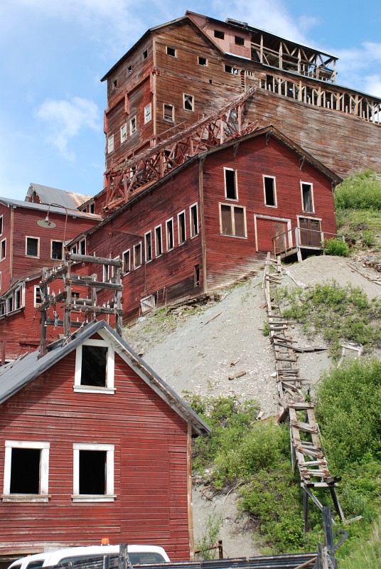 The buildings of Kennecott are being stabilized and restored by the National Park Service.