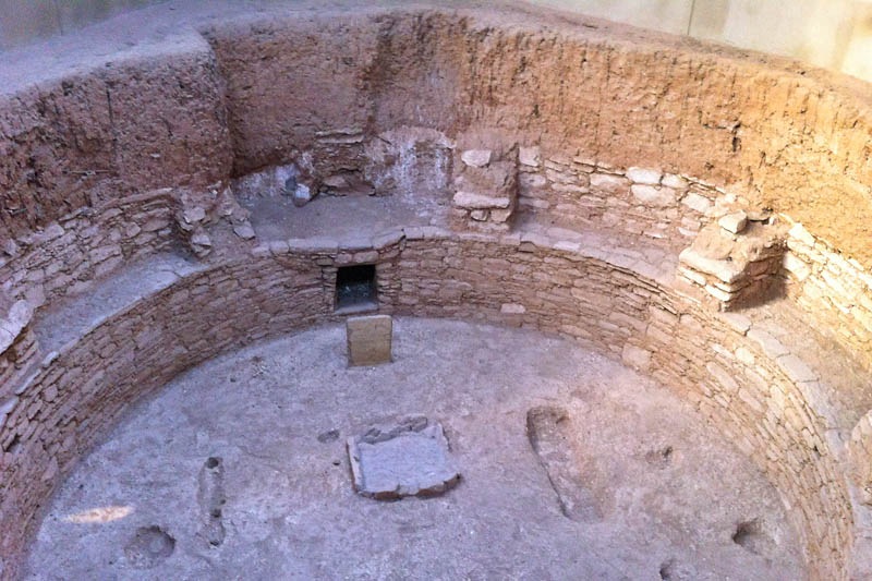 This kiva was built in the 9th century. Kivas were used for ceremonies and gatherings.