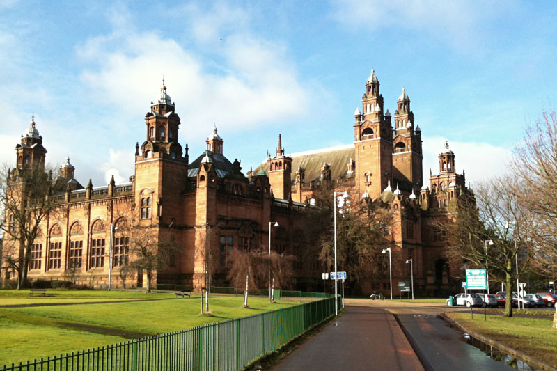 <h3>Kelvingrove Museum</h3>The Kelvingrove Museum first opened in Glasgow in 1901. Its construction was financed with the profits from the International Exhibition of 1888.