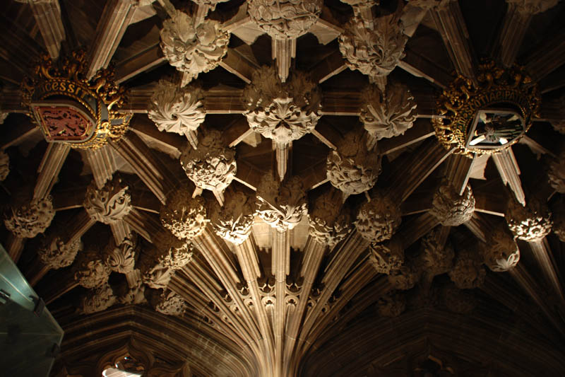 <h3>St. Giles Cathedral</h3>This restored ceiling is just outside the chapel of the Order of the Thistle.