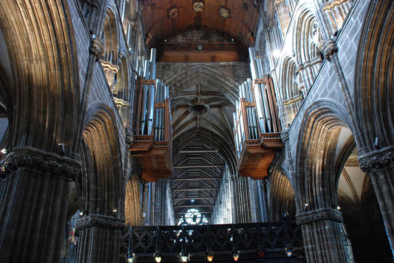 <h3>Glasgow Cathedral</h3>The vaulted roof is 105 feet overhead.