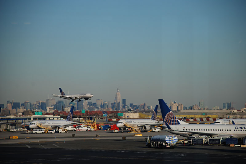 <h3>Miscellaneous Items</h3>The pictures that follow are a collection of scenes that didn't warrant their own category. In this photo, the Empire State Building is visible from the Newark Liberty Airport as we look across Newark Bay. We flew direct from Newark to Glasgow.