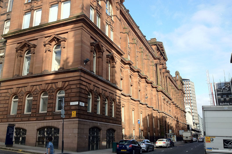 A typical street in Glasgow.