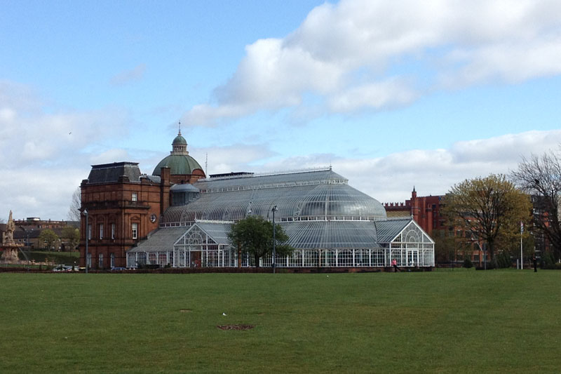 This is the People's Palace in Glasgow. It's an indoor garden of tropical plants and a museum about life in early Glasgow.