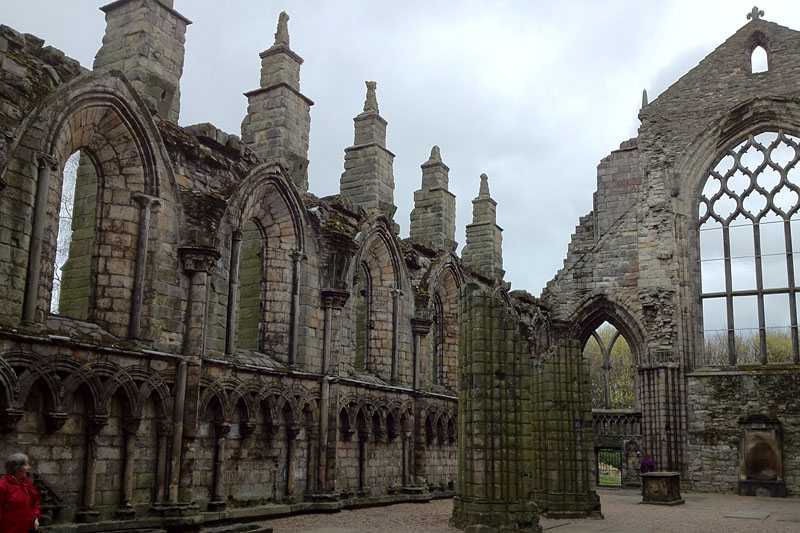 Holyrood Abbey is adjacent to the palace and was built in 1128 by order of King David I. The name Holyrood is a reference to a relic of the Christian cross held by Queen Margaret, King David's mother.