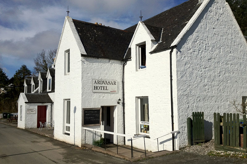 We stayed at Ardvasar Hotel, a nice bed and breakfast at the southern end of the Isle of Skye - very nice rooms and good food.