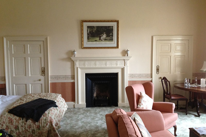 Our room in the Culloden House was well appointed with two queen beds, a fireplace, a sitting room, a lavish bath and a great view across the estate.